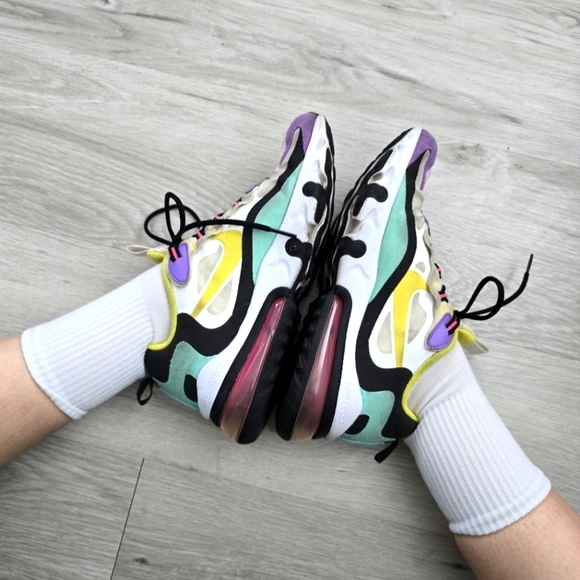 Nike | Air Max 270 React 'Bright Violet' sporty activewear sneakers | WMS 7.5 - Picture 11 of 14